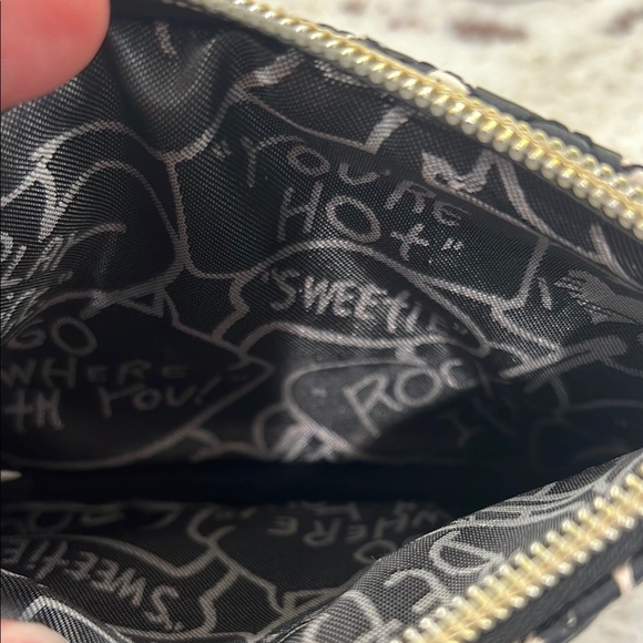 Betsey Johnson Black and Pink Bow Accent Wallet - Picture 5 of 5